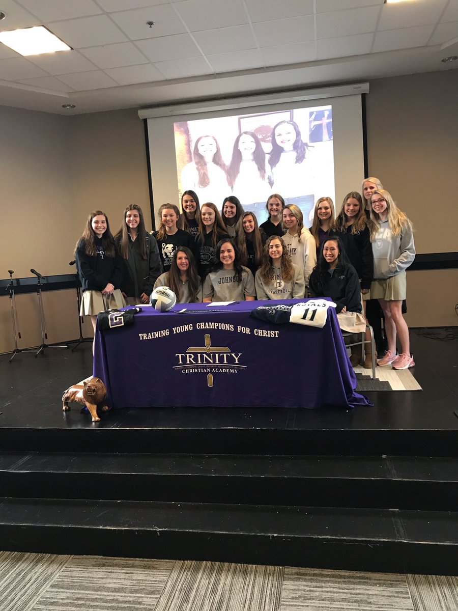 TCA_Lions's tweet photo. Emma Hanaford signed with @JohnsonUniv in Knoxville, TN to continue her volleyball career this morning. Congratulations Emma! https://t.co/IboRibwrUI