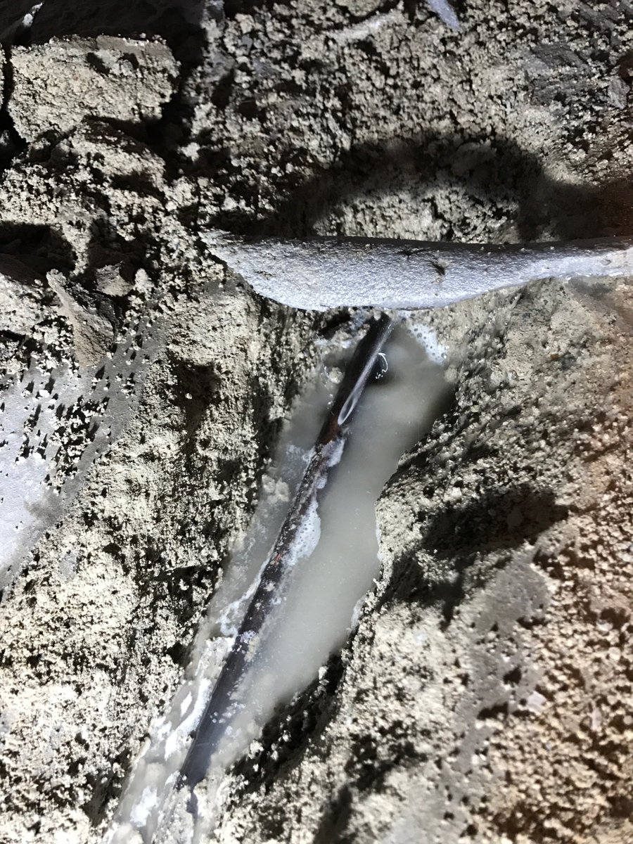 We strike again. Another leak discovered within a floor with our camera, no need to dig here and there, hoping to find the leak. The camera pin points it.
So you haven't got loads of little trail and error holes in your floor, and money saved in wasted man hours searching.