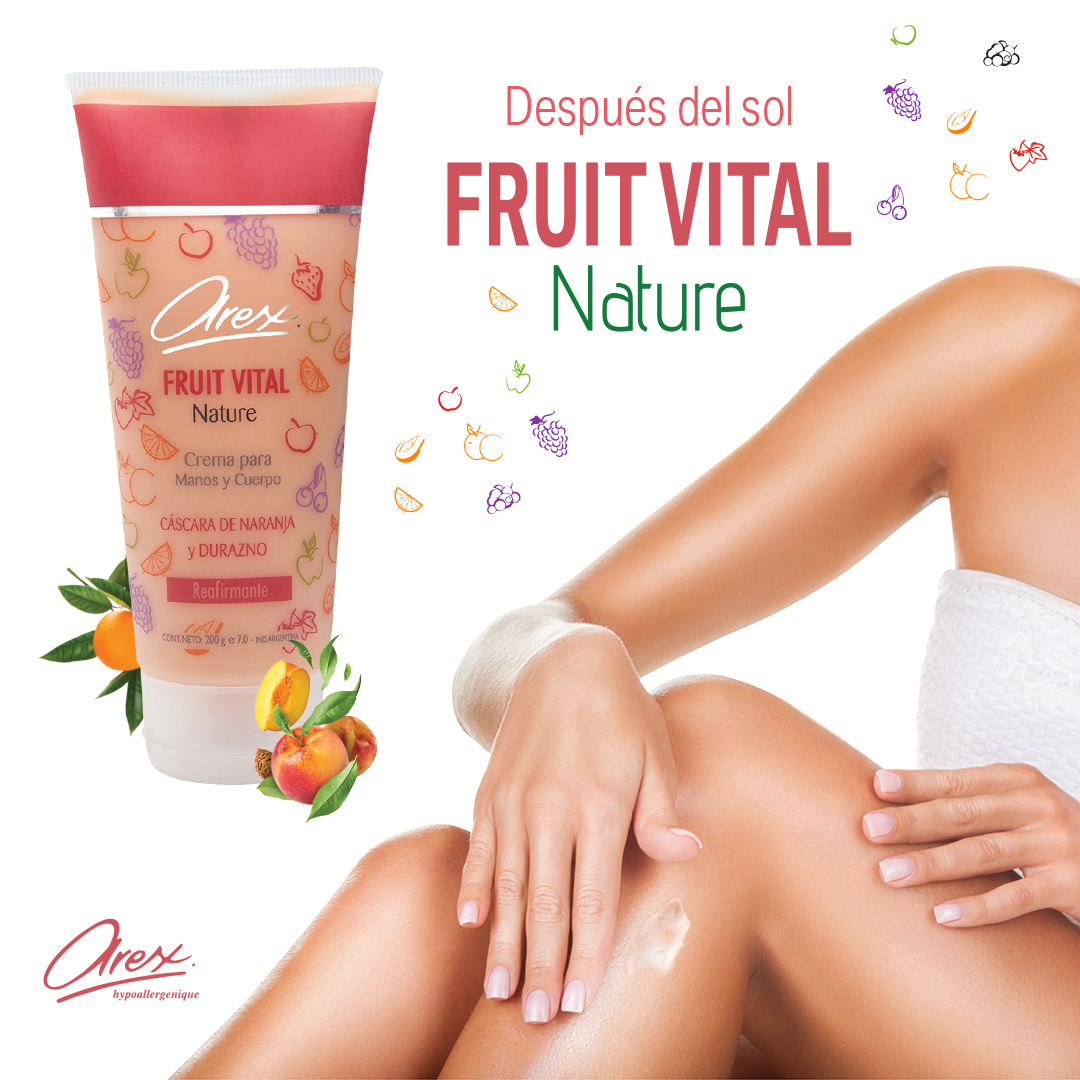 ☀¿Te expusiste al sol en estos días? ¡Cuidá la piel de tus manos y cuerpo tanto como la de tu rostro! 

Con Fruit Vital hidratas y reafirmas la piel y le devolves su equilibrio natural! 

Encontrala en nuestros Locales.