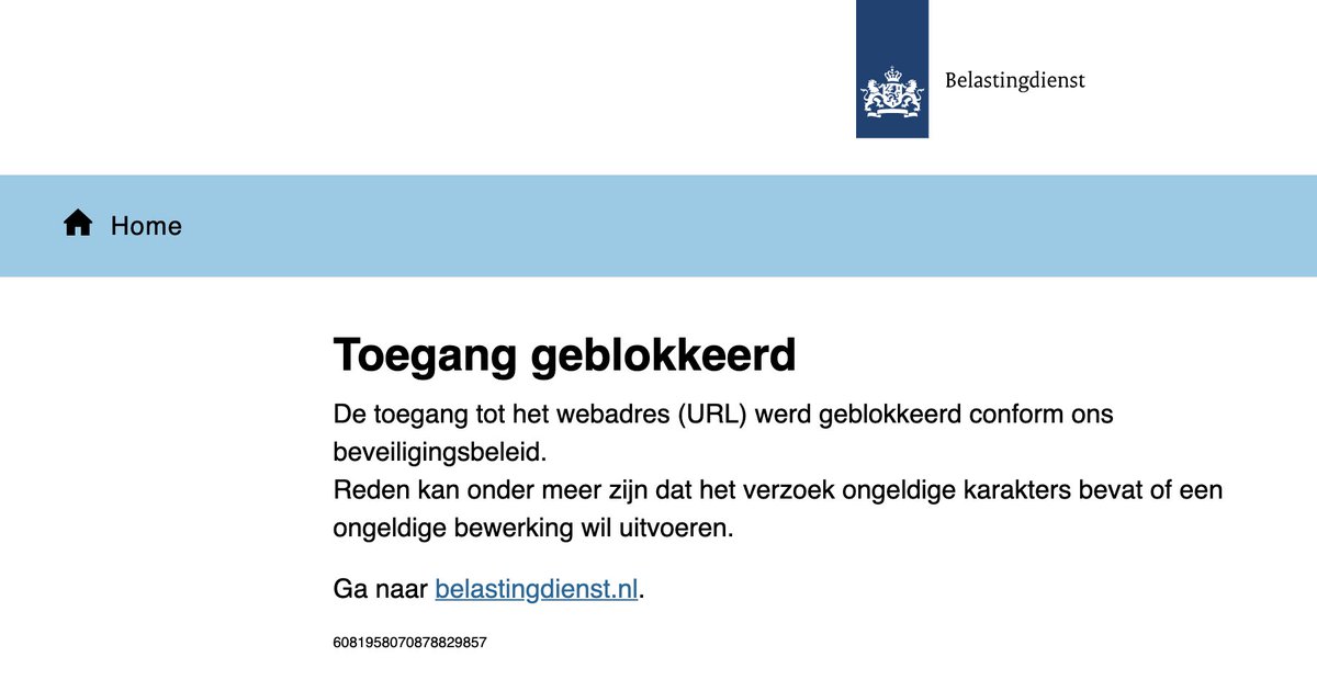 patrickvdr's tweet photo. @Belastingdienst  - Toegang geblokkeerd tot jullie website (https://t.co/428KuRVQnG) Chrome op macOS. Firefox werkt wel maar het maximum aan aantal mensen zijn ingelogd.. https://t.co/TEWhsjTyKA
