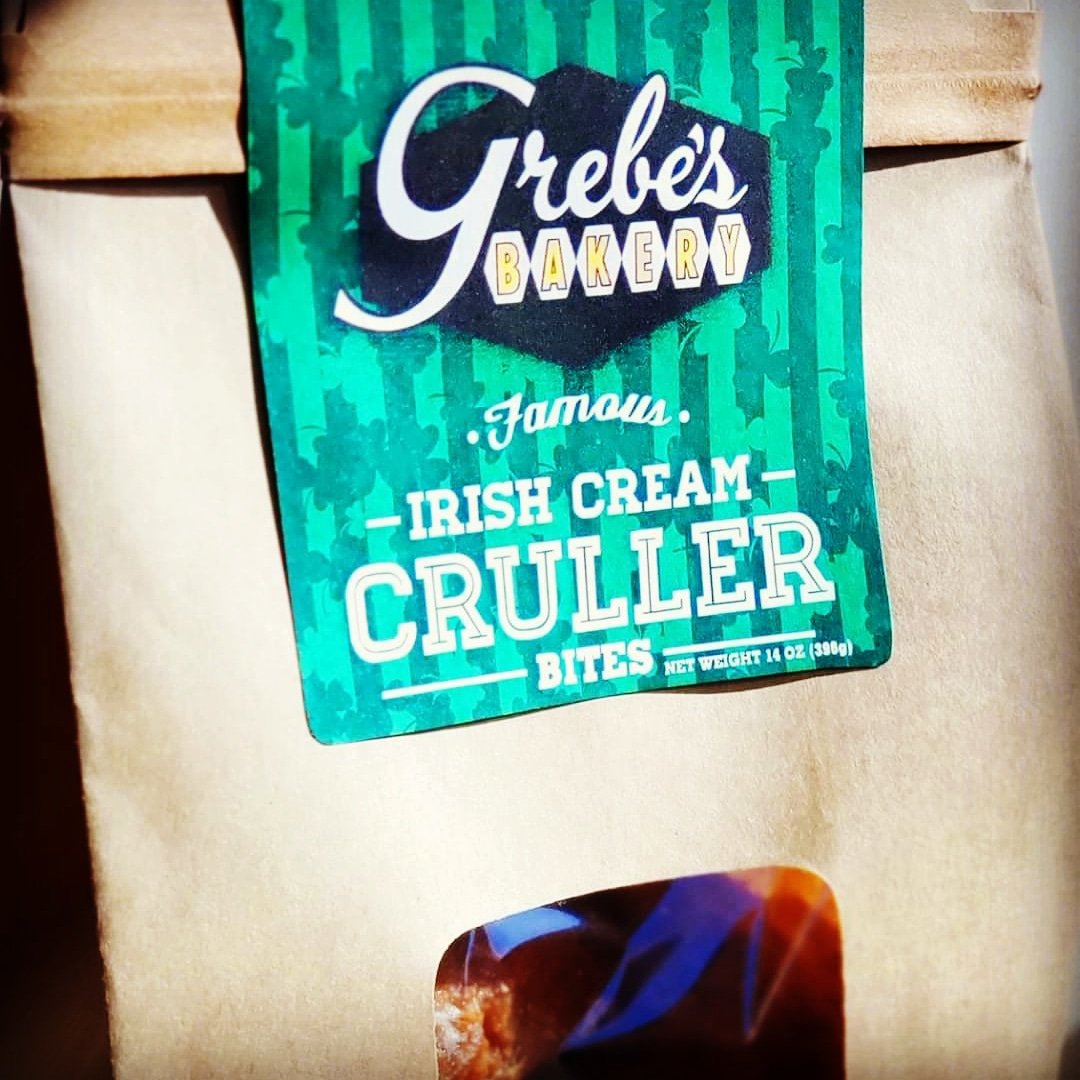 Your coffee's new BFF is here, but only for a limited time!  #grebesbakery #coffeeanddonuts #irishcream #crullerbites