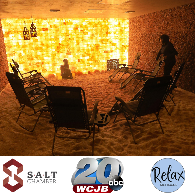 SALTChamberInc's tweet photo. Client on @WCJB20 

#salttherapy #halotherapy #saltroom #saltcave #acne #asthma #allergy #allergies #copd #cysticfibrosis #eczema #psoriasis #skincare #spa #spaday #dayspa @TheSpaIndustry #Gainesville #Florida #healthcare #Health #HealthyLiving #wellness #yoga #massagetherapist https://t.co/JRNAaPAYzC