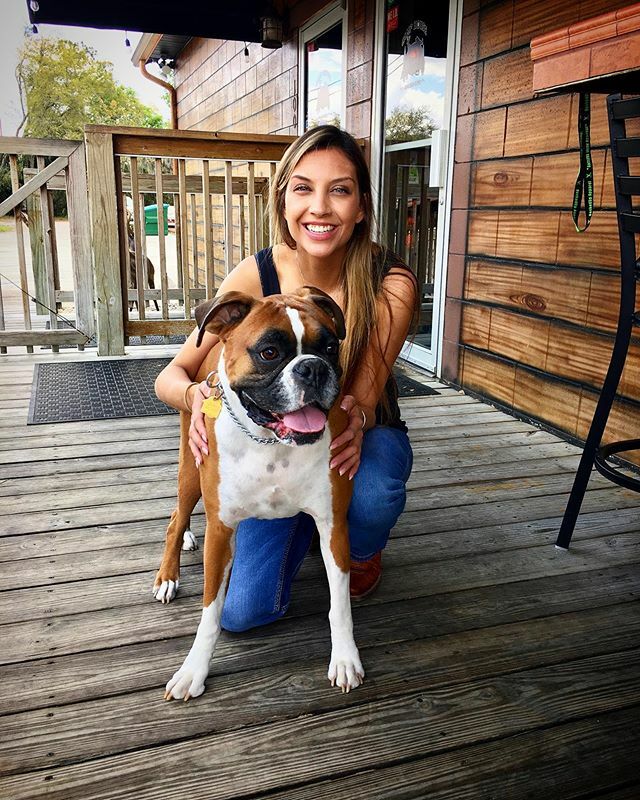 We love when our fur friends come to hang out with us!🖤🐶 #dogsalwayswelcome #petfriendly #welovepups Visit CampHouseBarandGrill.com in Sanford Florida We Hunt together, we fish together, we eat together