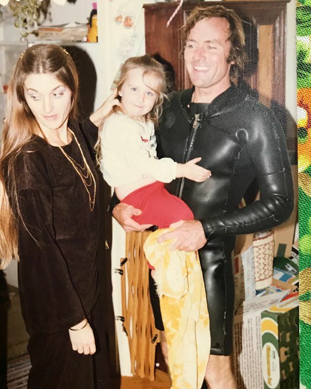 VEGASMAMAS's tweet photo. Sweet, sweet childhood. Me as a babe proudly nestled in my dad’s salty &amp; wet arms from a morning surf probably either at Beacon’s or Ponto. My mother caressing my hair wearing this incredible brown velvet leisure suit with gold jewelry, an outfit I’d roc… https://t.co/VJmpBvSxnG https://t.co/5OPIjsLaUl