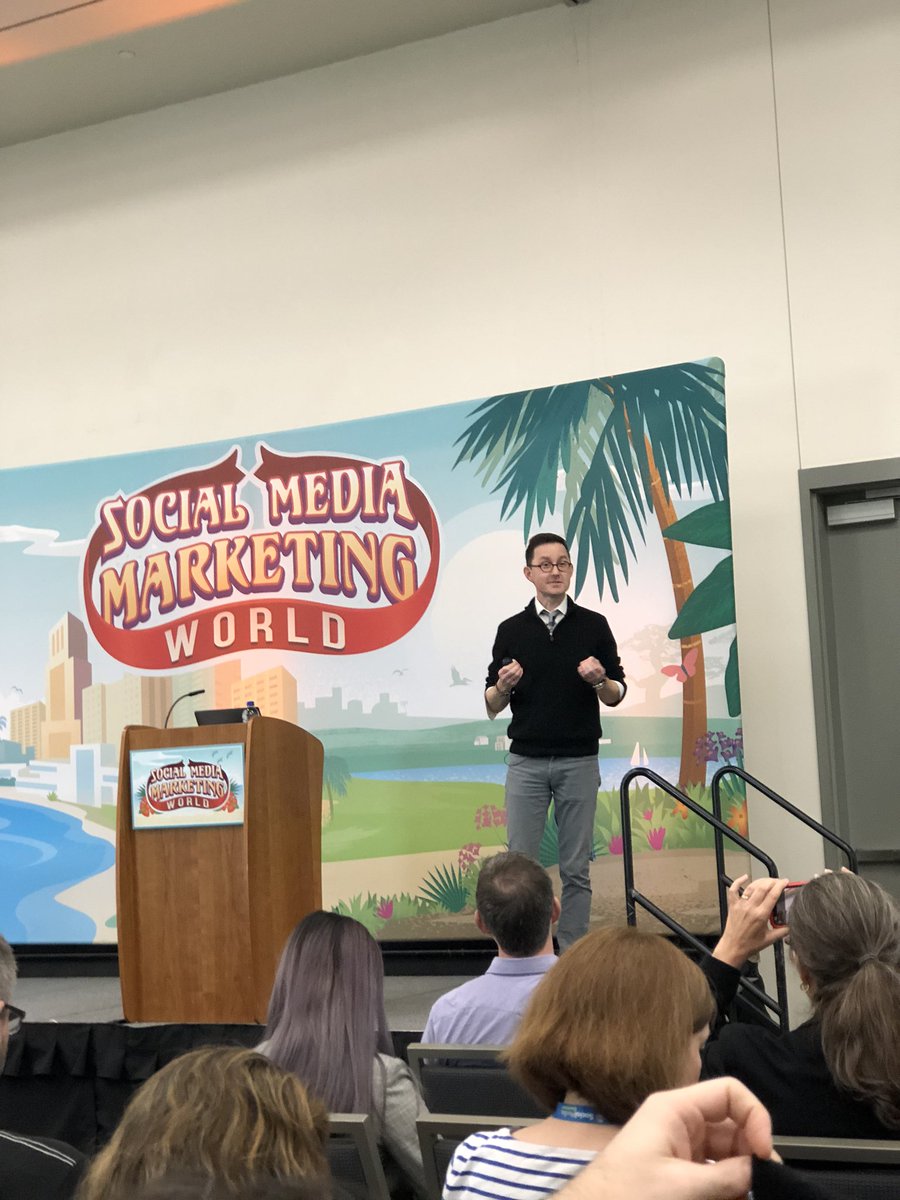 “The person who goes to search is busy. The person going to social is bored.” Well said, <a href="/crestodina/">Andy Crestodina</a>. #Analytics #smmw2020