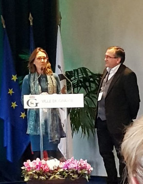assoReseauDES's tweet photo. 26ème Journées du Cercle Grassois de Gynécologie-Obstétrique #CGGO #CH_Grasse #environnement #santé @villedegrasse
Tifenn, secrétaire de @assoReseauDES témoigne de son expo in utéro au Distilbène et de ses conséquences. https://t.co/xYlwZcqmHS