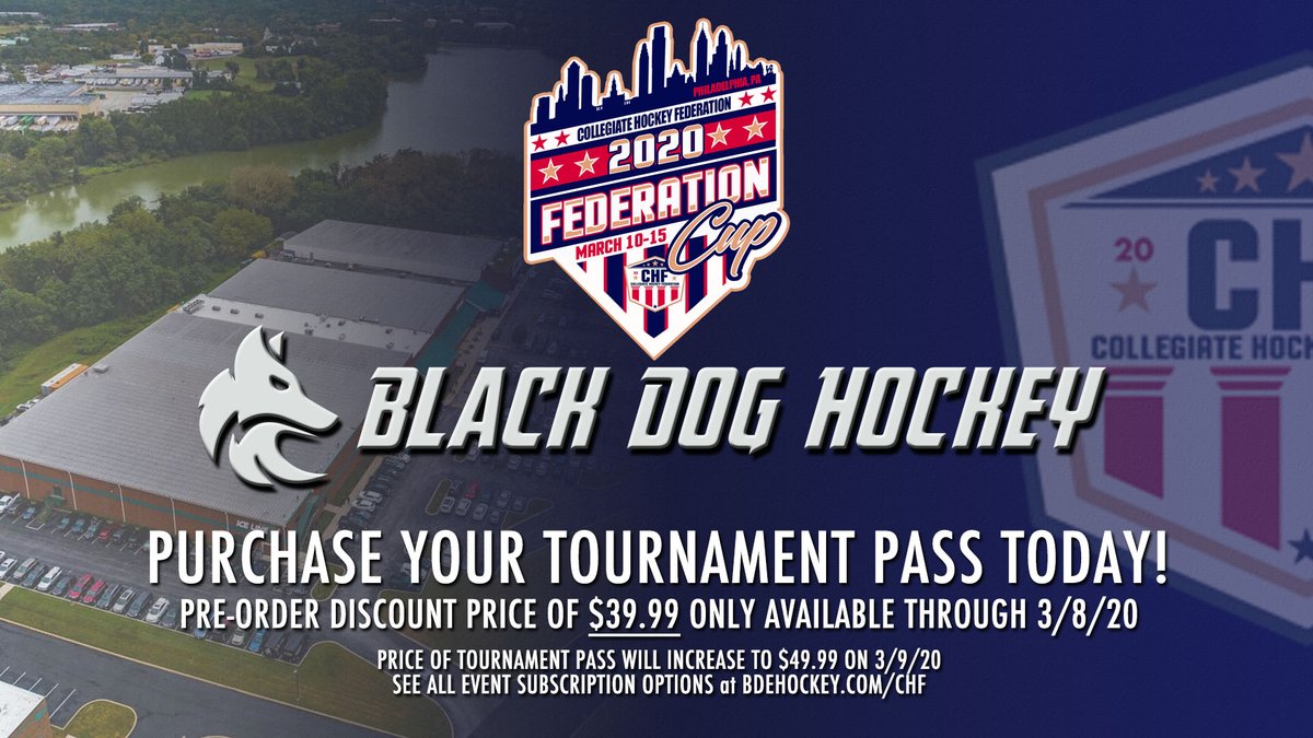 The inaugural @CollegeHocFed Federation Cup Tournament starts March 10th! Purchase your Tournament Pass today at the special pre-order discount price of $39.99! Head to BDEHockey.com/chf to get started.