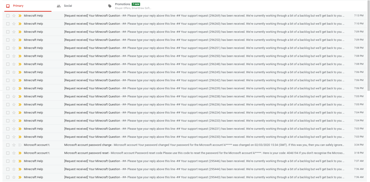 KingCamC's tweet photo. @MojangSupport This is silly now, can whoever is doing it stop? https://t.co/KK72LWHvm8