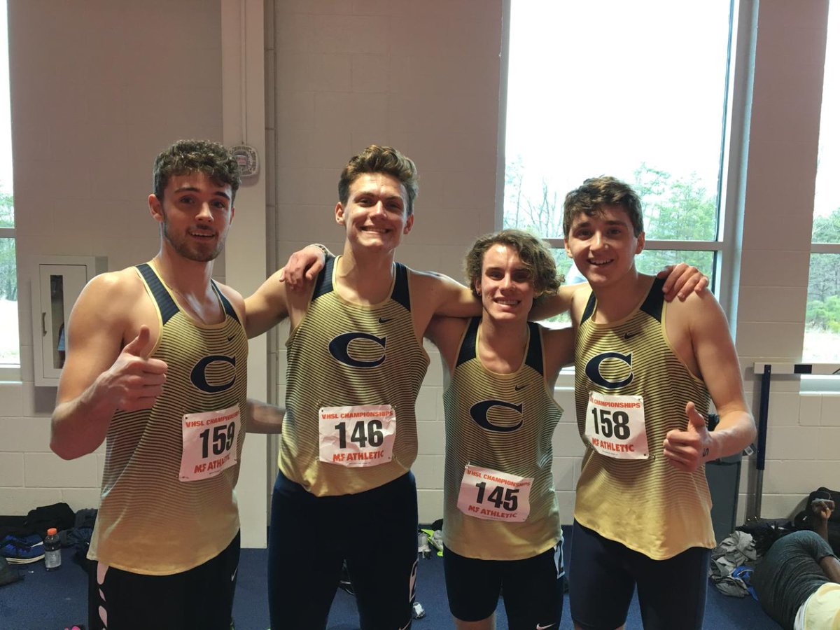 BlueDemonsTF's tweet photo. Boys 4x800 places 2nd at the VHSL State Championship with a time of 8:06 which is also  a National Qualifying time. Way to go boys!!! https://t.co/DSQVVQS0Ha