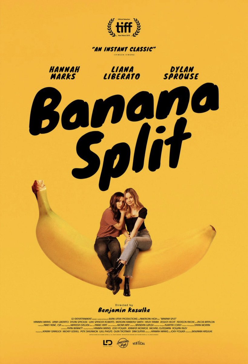 AddisonRiecke's tweet photo. trailer is out now 🍌❤️ link below #BananaSplitMovie 
https://t.co/HR2W1BuBmR https://t.co/VBFZuTl6Zz