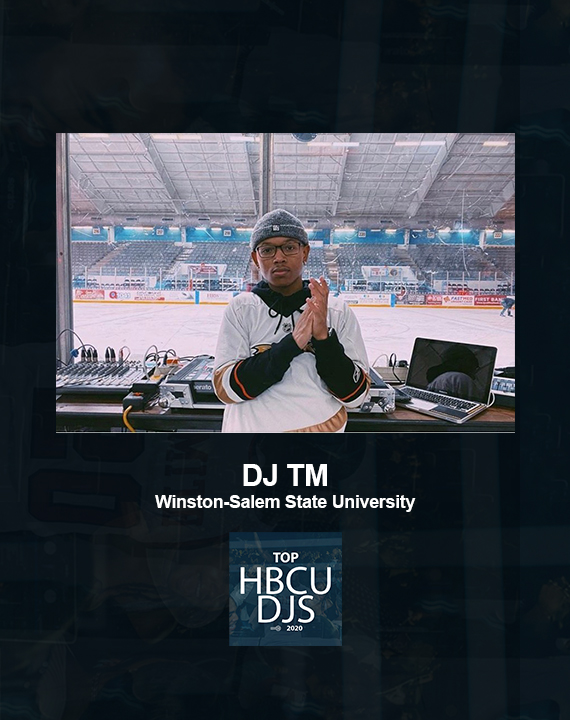 HBCUBuzz's tweet photo. Congratulations to the #1 HBCU DJ in the Country! @iAmDJTM Tre’Mon Frink, of Winston-Salem State University. @WSSURAMS  https://t.co/lBWrjnQSke https://t.co/Kahn5dbPSx