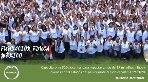SiConLasOSC's tweet photo. Gracias al Congreso para maestros de @FundacionEDUCA, 850 docentes han impactado en más de 17 mil niñas, niños y jóvenes a través de la innovación de la calidad educativa en México. 👩‍🏫👨‍🎓Conoce más👉 https://t.co/hWx4yNKj3U

#SumarEsTransformar #SíConLasOsc https://t.co/i0Fu5De7qU
