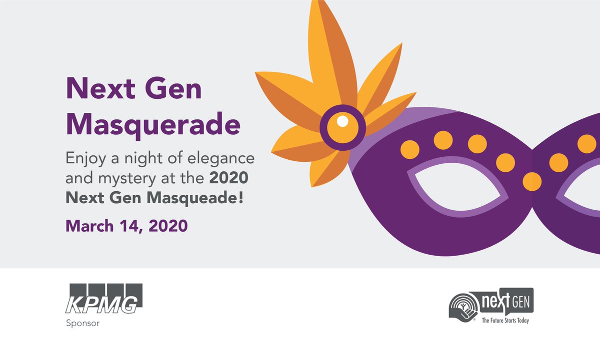 nextgenkfla's tweet photo. Less than 2 weeks away till the Next Gen Masquerade. 
The Next Gen Masquerade offers a chance to slip behind a mask and enjoy an evening of intrigue, cocktails, dancing and live music! Get your tickets now and join us for a memorable night out.

https://t.co/ZOXvRaOV3e https://t.co/PgaCrXTnwe