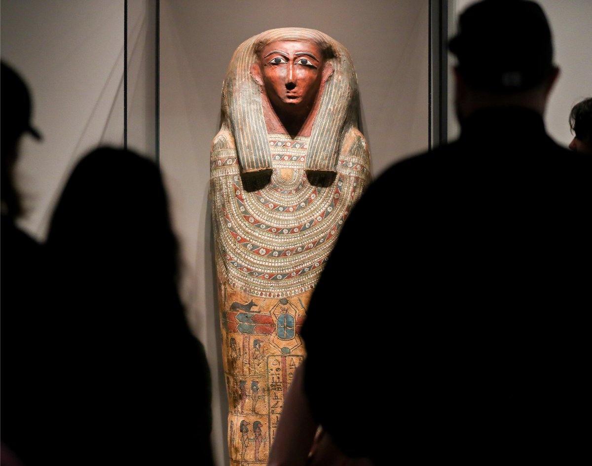 RAFFMAcsusb's tweet photo. "Journey to the Beyond: Ancient Egyptians in the Pursuit of Eternity" presents objects from our permanent collection to tell the story of the Ancient Egyptians pursuit for eternal existence and provisioning for the journey to the beyond.
#RAFFMA #CSUSB #CSUSBNews https://t.co/txxavsYgvP