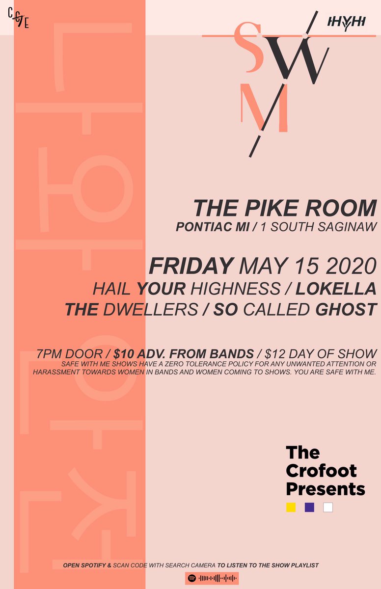 thedwellersmi's tweet photo. We are so very thrilled to announce that we will be returning to the pike room with @hyhband @thebandlokella and @SoCalledGhost on May 15th! https://t.co/sSxG0EUFiK