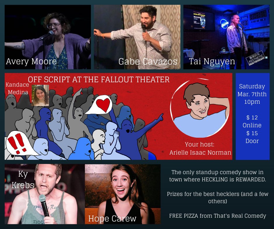 OffScriptComedy's tweet image. Hilary’s got a podcast now, and what have you got? A chance to yell your thoughts out at these comics this Saturday night at least! Tix in bio.