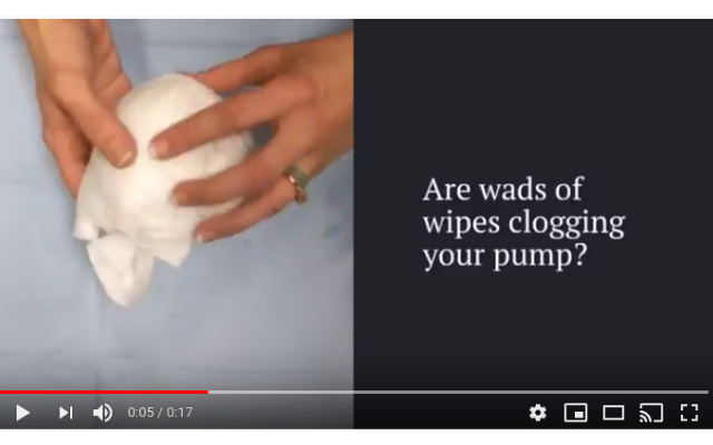 EmpoweringPumps's tweet photo. A bunch of wipes can't clog the Sithe #ChopperPump. Check out the #Sithe video series and see the Sithe chop anything from jeans, mophead to bones and more. https://t.co/gvhx4oJG6M #PumpTalk @CranePumps https://t.co/le1cJmOPlt