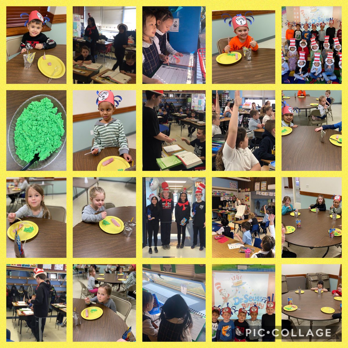 stlinushawks's tweet photo. Happy Birthday Dr. Seuss!! Our students had a great day celebrating! We started our day with all school reading trivia and the preschoolers ended their day with some green eggs and ham! 💙📚💛@chicagocatholic @ChiCathSchools @RiggJim https://t.co/dU3ZqWPstt
