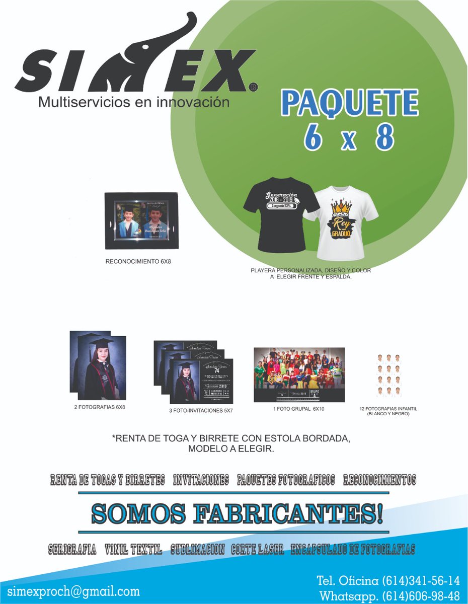 simex79668790's tweet photo. CONOCES NUESTROS PAQUETES DE GRADUACIÓN 2020? #GRADUACIONES #UACH #COLEGIOS #medallas #personalizado #premiaciones #torneos #carreras #escuelas #futbol #basquetbol #voleibol
#natacion #karate #taekwondo #deporte #router #acrilico #cortelaser #corterouter #cnc#publicidad https://t.co/AgsgxBPpsP