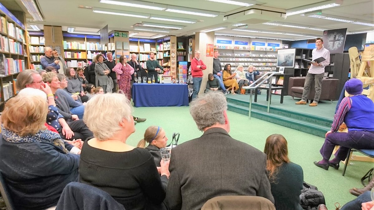 AndreMangeot's tweet photo. Big thanks to all who made the Cambridge launch of Blood Rain at Heffers on Thurs. Great to share the celebration with friends, fellow poets and others in my home city. https://t.co/EeRKhGLoTw