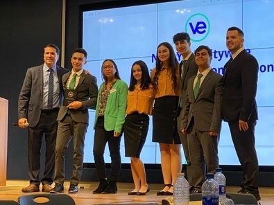NDHS_Corporate's tweet photo. Corporate Center is so excited and proud to announce that one of our @veinternational firm, @strive_ndhs, placed 3rd in the VE Citywide Business Plan Competition last week and has advanced to the Nationals in April! #corporatecougars #corp2020 #corporate2020 https://t.co/f2U9gYubTb