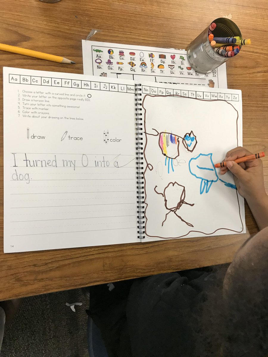 ArtWithAHeart2's tweet photo. “I turned my O into a dog.”

Life lessons from a kindergartner that just because we created one thing doesn’t mean it has to stay that way. #MondayMotivation https://t.co/utc1pE9vRw
