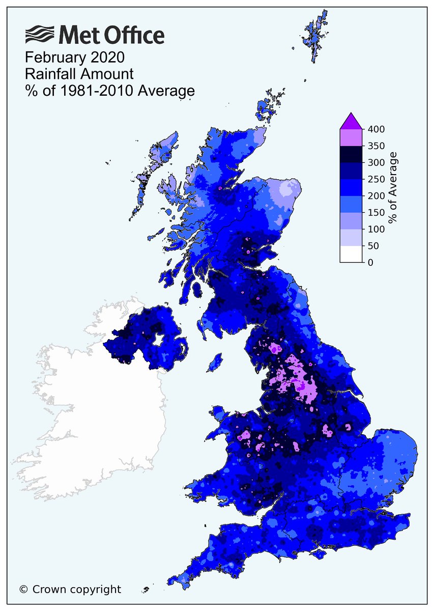 Not only was February the wettest on record, it was so wet the Met Office had to create a new scale to show it!

This is not normal.

Uncharted territory.