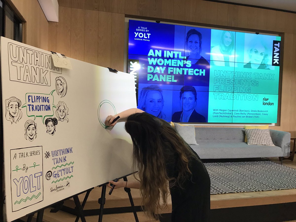 MeganCaywood's tweet photo. Enjoyed speaking at #UnthinkTank @ThinkRiseLDN for a special #IWD2020 event - had the good fortune of speaking alongside the brilliant @paulinevbrakel (@getyolt), @GhelaBoskovich, Clare Reilly (@pensionbee) and Casey Lord (@thenutmegteam).
Exciting times in #fintech ahead 😄🙌 https://t.co/4ypdWnrnFH