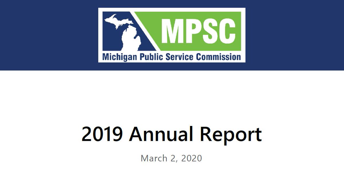 MichiganPSC's tweet photo. A Statewide Energy Assessment. #MIPowerGrid. Federal tax cuts and rate relief. Utility company long-range plans. We accomplished a lot 2019. Learn more in our annual report submitted today to @GovWhitmer and the Legislature. 
📄 https://t.co/1SpHRypwDL https://t.co/xdRTBP8mFO
