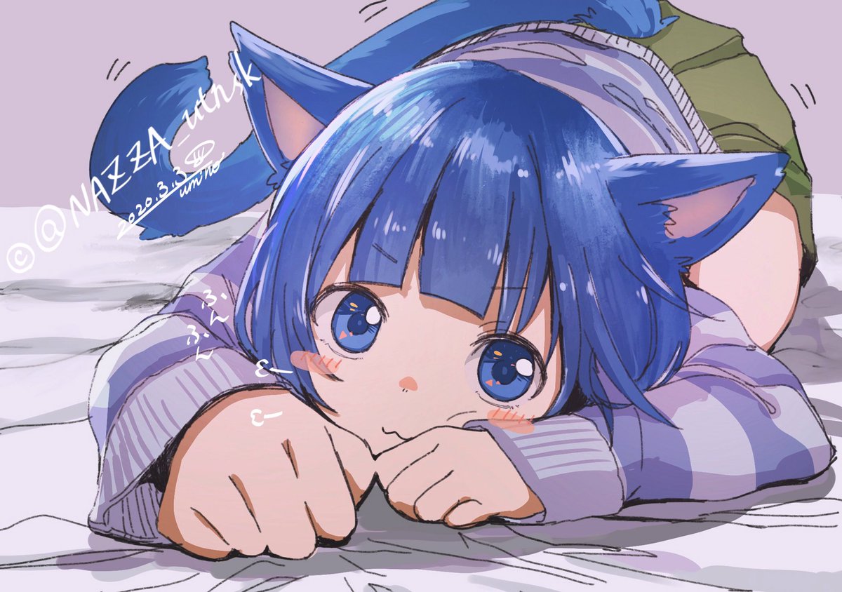 「NAZZAさんちのまほろちゃん(よその子猫化) 」|海野ほたてのイラスト