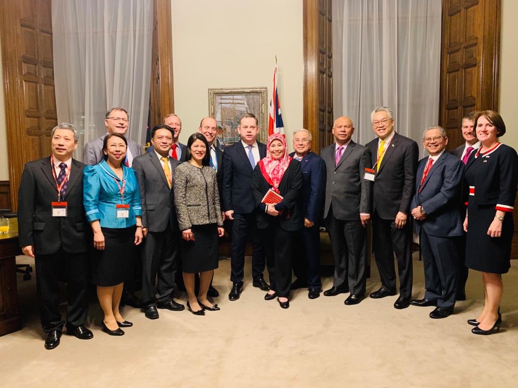 H.E. Datuk Mohamad Sadik Kethergany <a href="/DatukAmb/">Sadik Gany</a> had a pleasant evening with Minister of State (Asia), The Hon. Nigel Adams MP <a href="/nadams/">Rt Hon Nigel Adams</a> together with his British counterpart, H.E. Charles Hay <a href="/UKAmb_Hay/">Charles Hay</a> at the FCO.