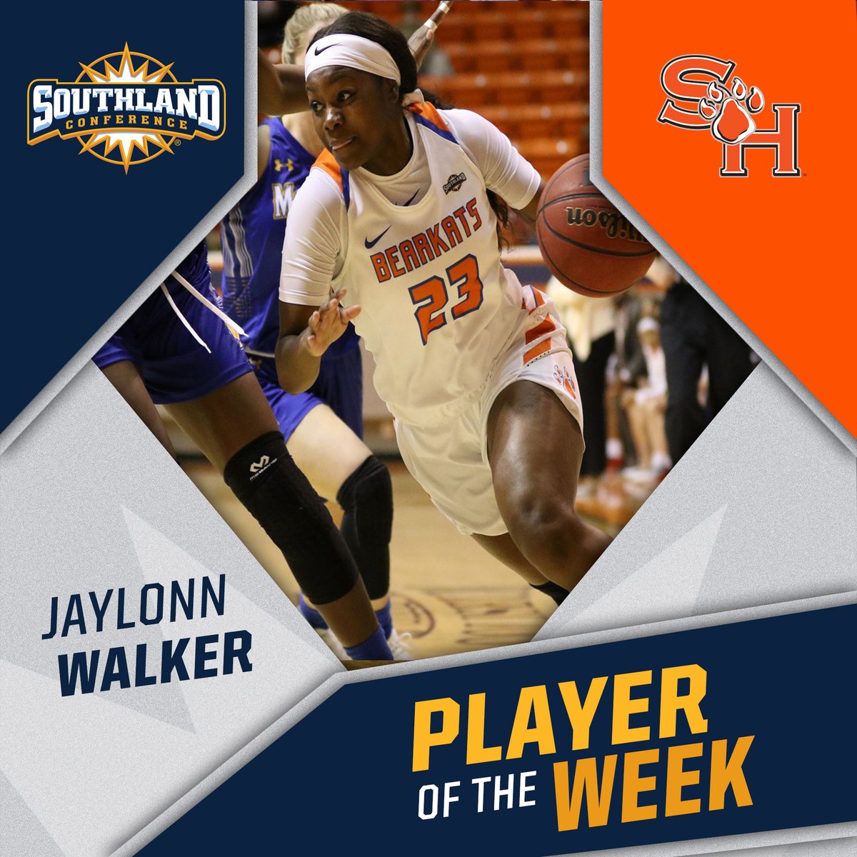 SouthlandSports's tweet photo. Sam Houston State's Jaylonn Walker poured in 4⃣1⃣ points to set a school record and earn #SouthlandStrong Women's Basketball Player of the Week honors! #EatEmUpKats #CountdownToKaty
RELEASE: https://t.co/bBRYOFLlYX https://t.co/BMKWuhrIQ4