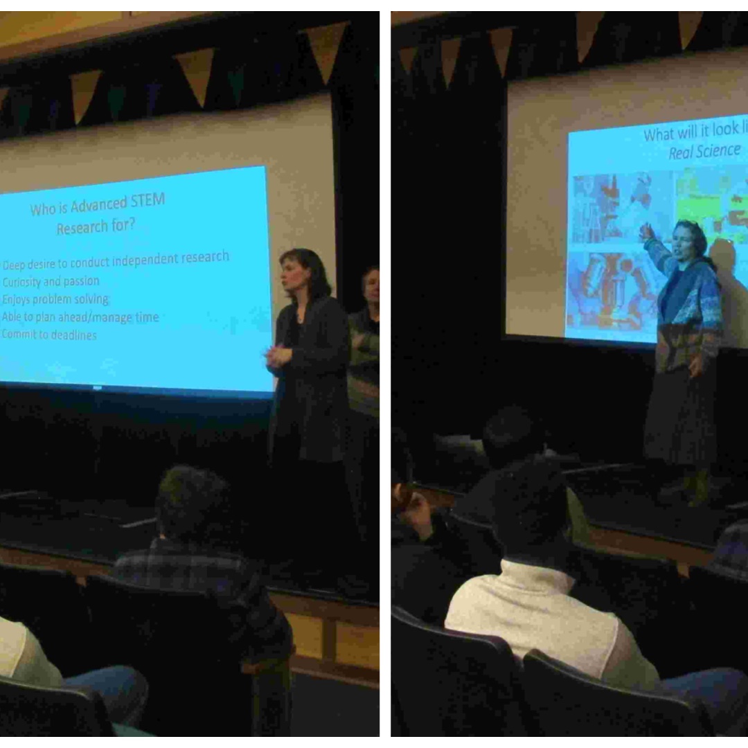 NorthwoodSchool's tweet photo. Jill Walker, Dean of Faculty, and Dr. Jacquie Lopez, Science Faculty, inspiring and sharing details on the new Advanced STEM Research program for the 2020-2021 school year.
"Be distinctive, find a passion, own an idea."
#wherepossiblehappens #northwoodschool #AdvancedSTEM https://t.co/St3ipCt628