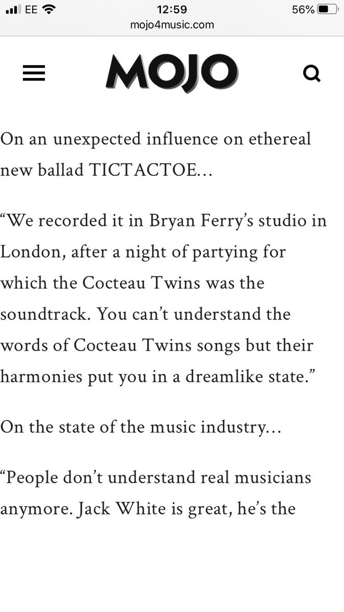 He added:“You can’t understand the words of the Cocteau Twins songs, but their harmonies put you in a dreamlike state.”The “Tictactoe” refrain from the 3rd  G song actually reminds me of CT’s “Lorelei” which has a similar tic-tac-toe sounding refrain.