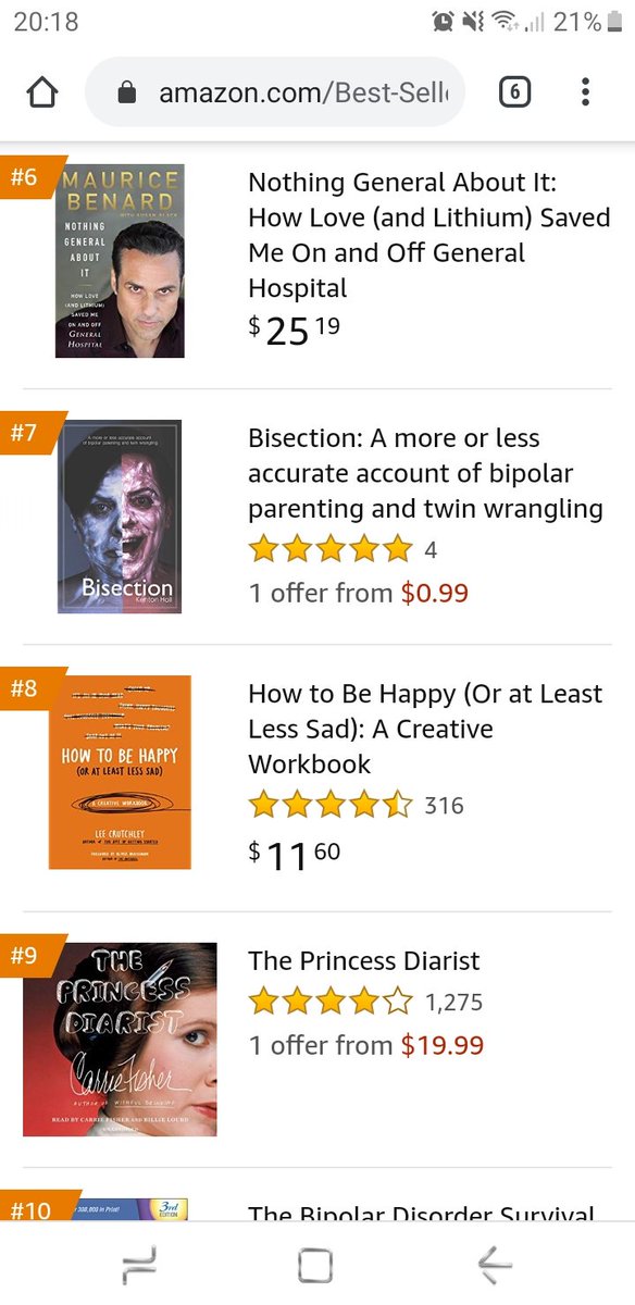 KentonHall's tweet photo. US Bisection Sale report. Currently the #7 book on the subject of bipolar disorder. Eep. 

Can you spare 99 cents? #booksale #WritingCommunity #IARTG

https://t.co/G8shmZCOJW

(UK -  There will be a 99p sale, but likely not till next week now. It's been a whole thing.) https://t.co/mQX48Xm8W6