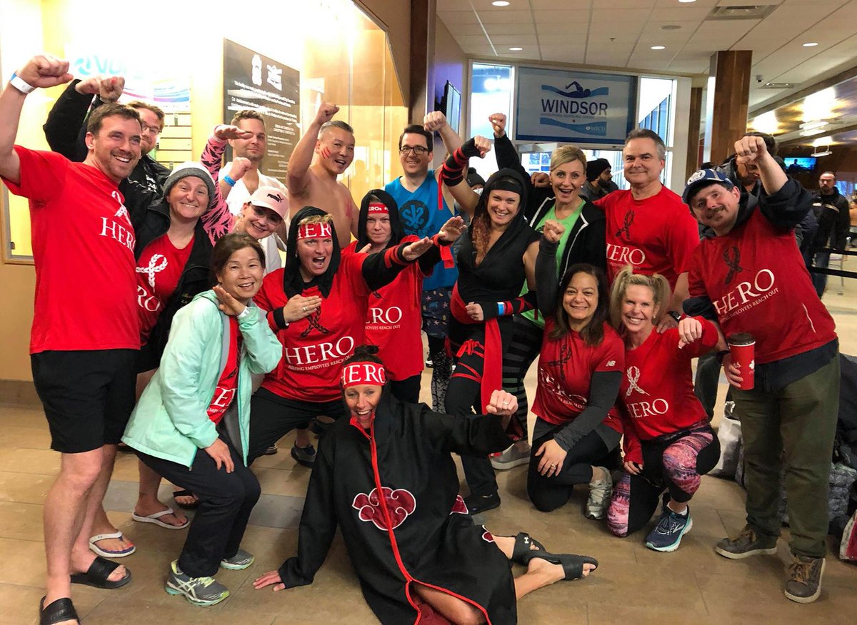 CaesarsWindsor's tweet photo. We are so proud of our #CaesarsHEROs for taking part in this year’s @windsorplunge & raising $3980 in support of @SOOntario! #CWCares #PeoplePlanetPlay #WayToGo https://t.co/EykpFwvZYJ