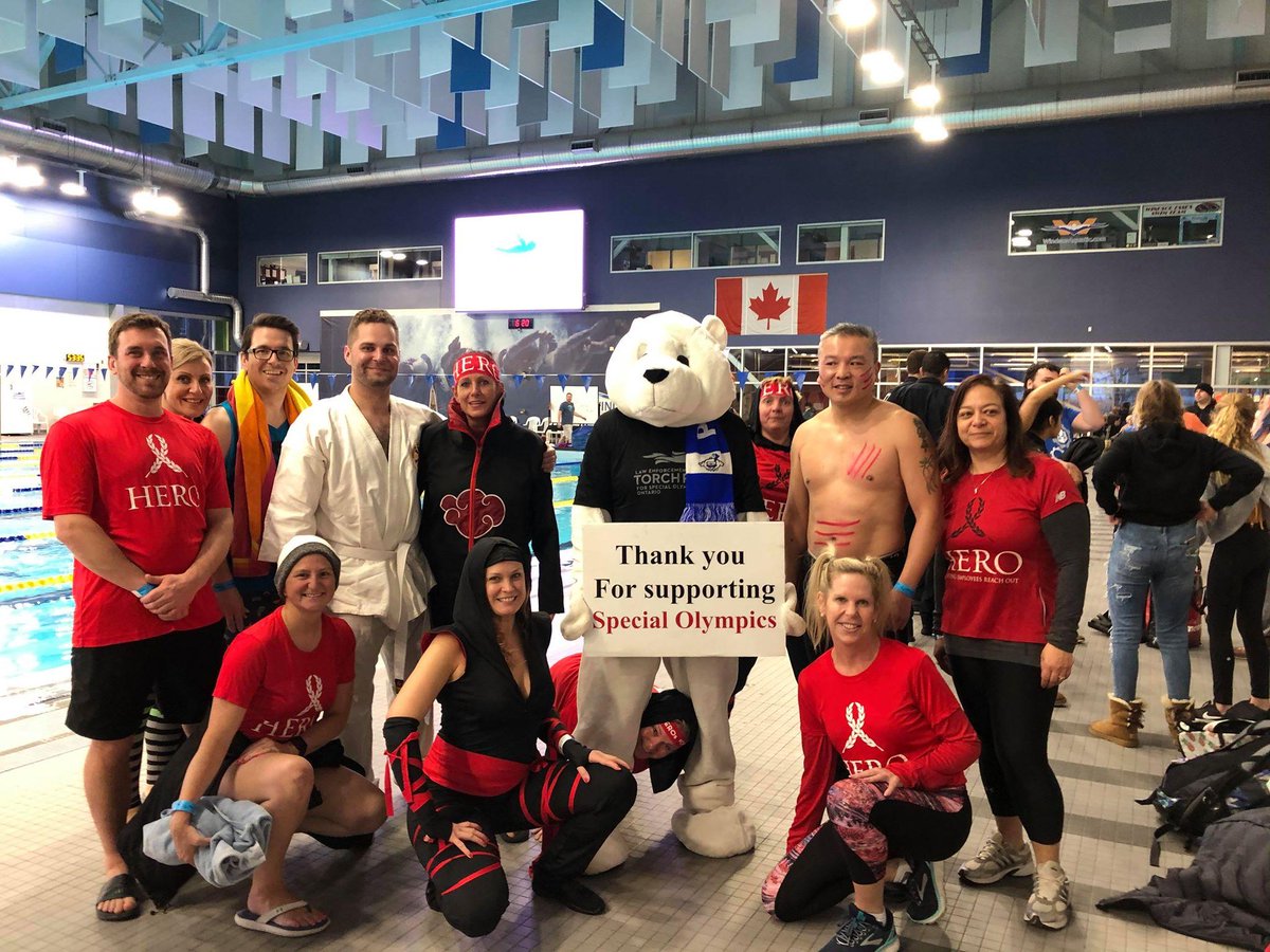 CaesarsWindsor's tweet photo. We are so proud of our #CaesarsHEROs for taking part in this year’s @windsorplunge & raising $3980 in support of @SOOntario! #CWCares #PeoplePlanetPlay #WayToGo https://t.co/EykpFwvZYJ
