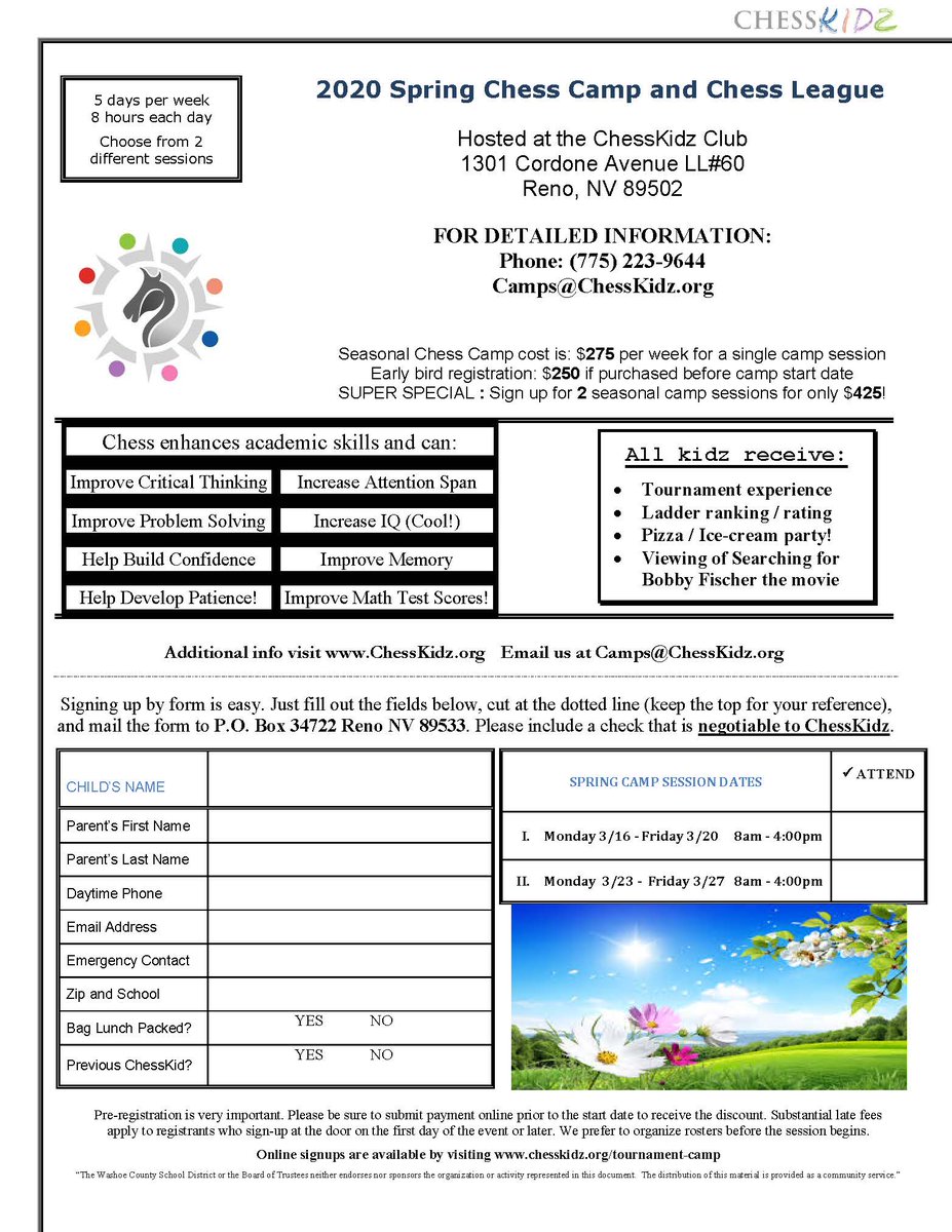 ChessKidz's tweet photo. Session 5 starts today for most schools. Keep an eye out for the paper flyer and check your email inbox for the digital copy. Registration is open:
https://t.co/9AbOHcxMlP
Reserve your spot right away!
QUAD Tournament and Spring Break Camp included below
😀 https://t.co/7TxsnKIzqT