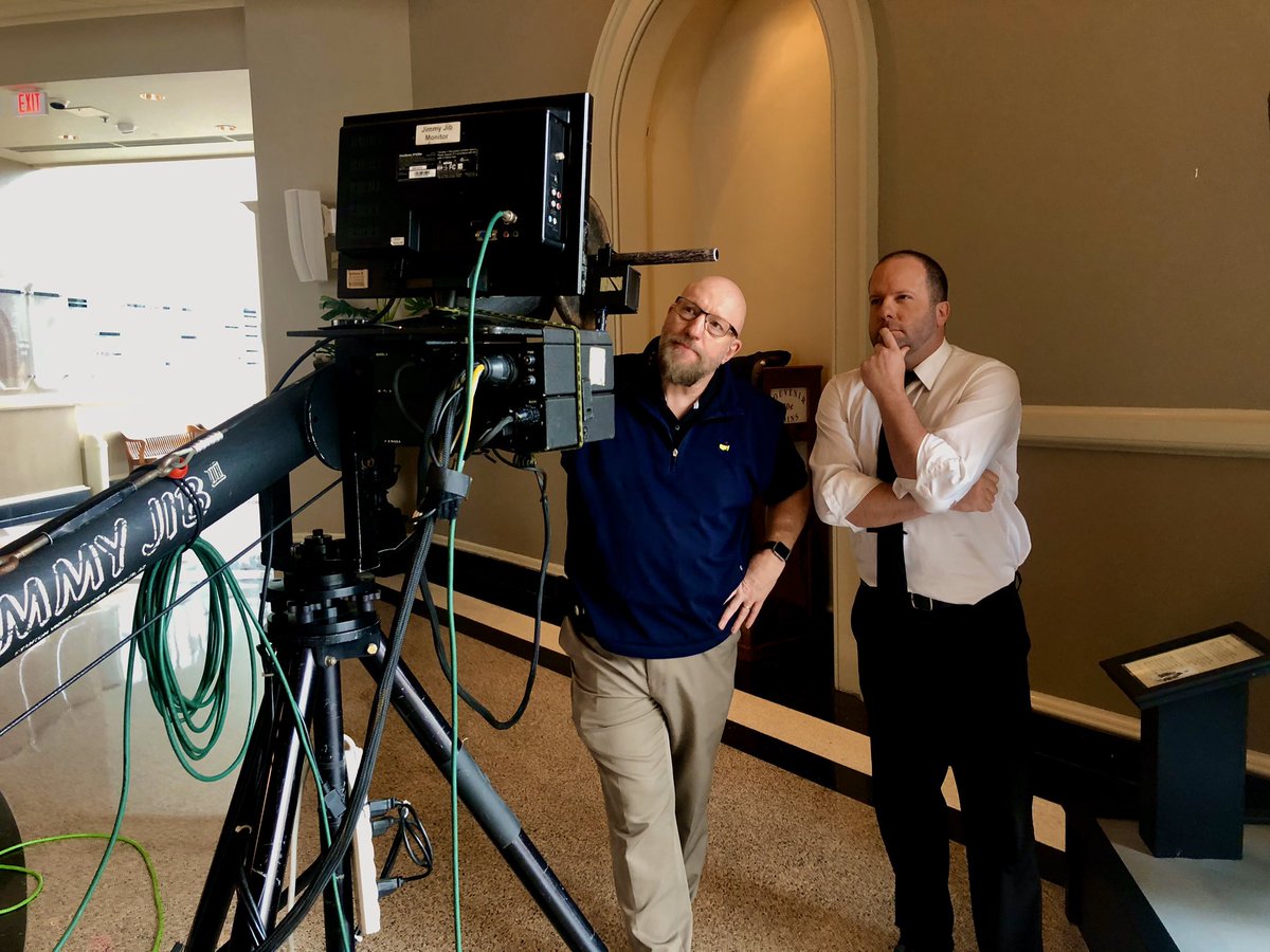 JohnHartWJBF's tweet photo. #Masters preparation continues. Another day of work on our #NexstarNation nationally-syndicated preview show #TeeTimeAugusta at the @augustamuseum!⛳️🌺 https://t.co/v88hPu0LFC