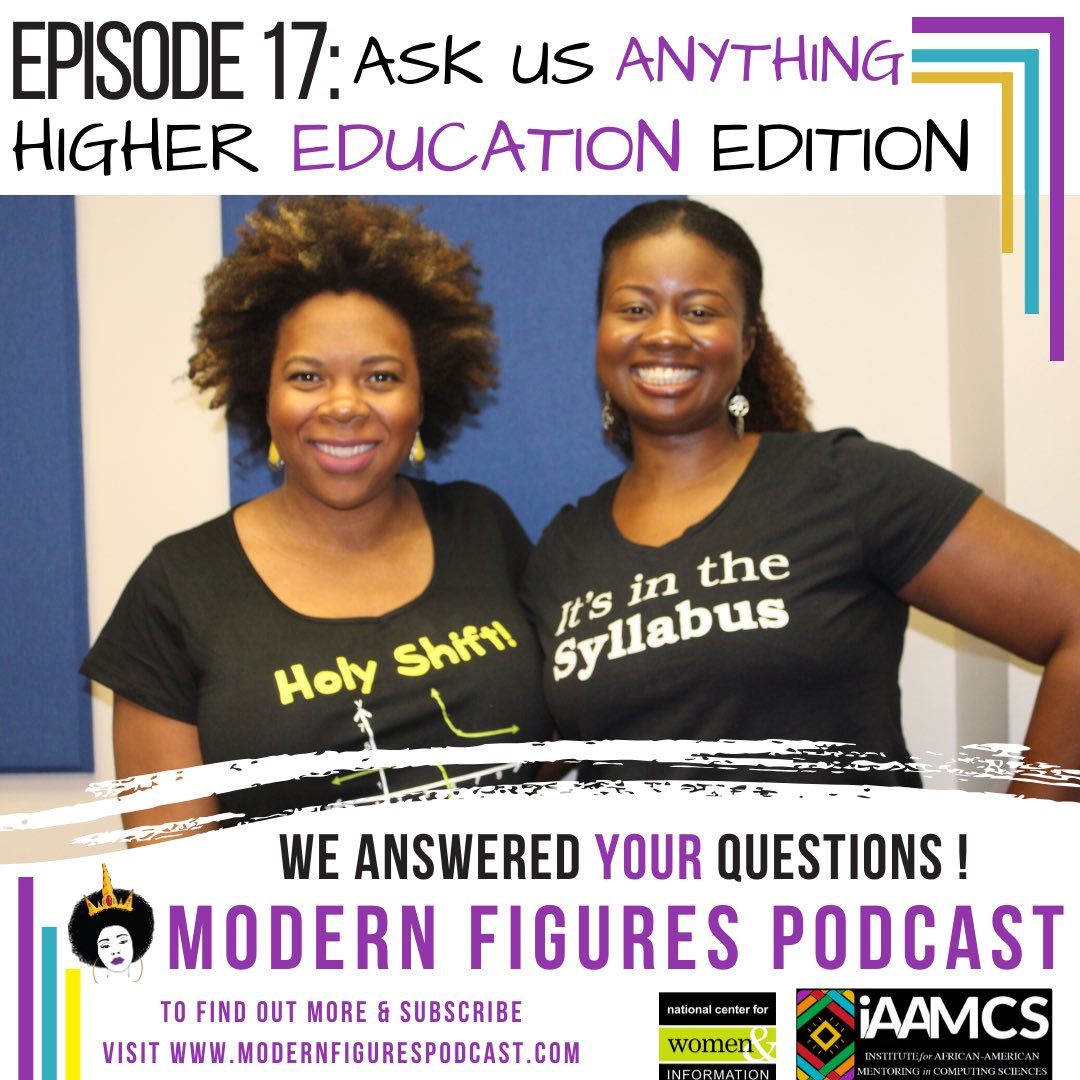 ModFigsPodcast's tweet photo. We answered questions about academia from High School - grad school. We talked about resources, organizations, research, being a Black woman in academia, & intersectionality. We even had a surprisingly deep question from Jeremyโs brother @ScooterMagruder.
https://t.co/kuDXTU2zZw https://t.co/M3G2lXcnMy