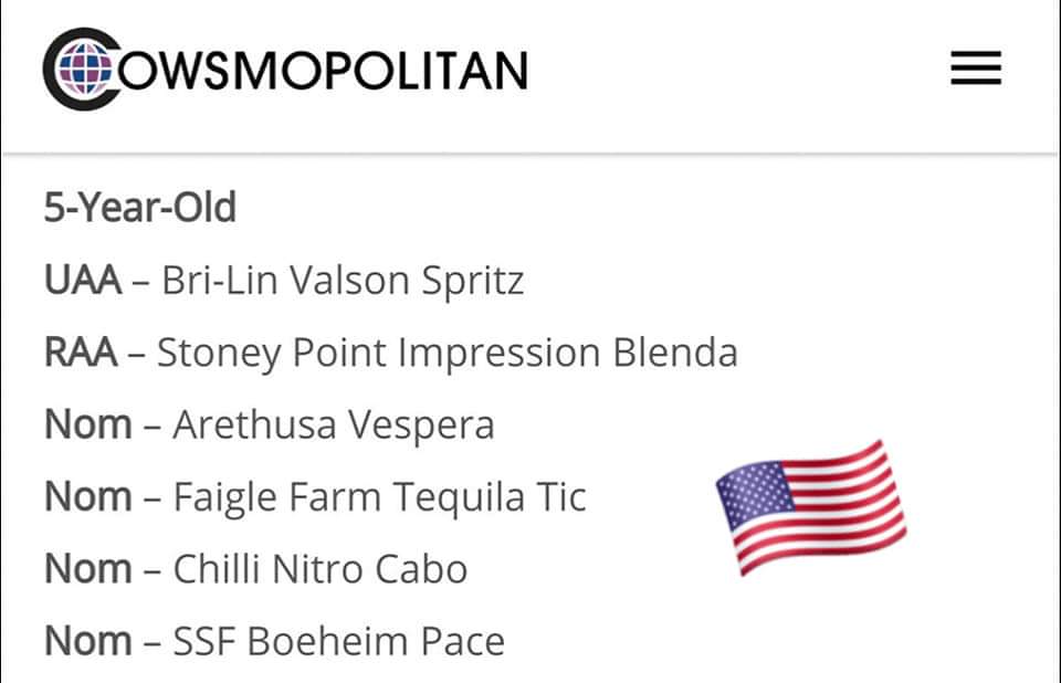 PerfectionCSale's tweet photo. 🇺🇲🇺🇲🇺🇲🇺🇲🇺🇲🇺🇲🇺🇲🇺🇲🇺🇲🇺🇲🇺🇲🇺🇲🇺🇲🇺🇲🇺🇲
ITS OFFICIAL LADIES AND GENTLEMEN

BRI-LIN VALSON SPRITZ IS YOUR **UNANIMOUS ALL AMERICAN**

Congratulations to Vierra Dairy Farms
Remember her Kid Rock and Andreas embryos will sell! 

Check out the @cowsmo website for full results. https://t.co/AkkzxpLMT1