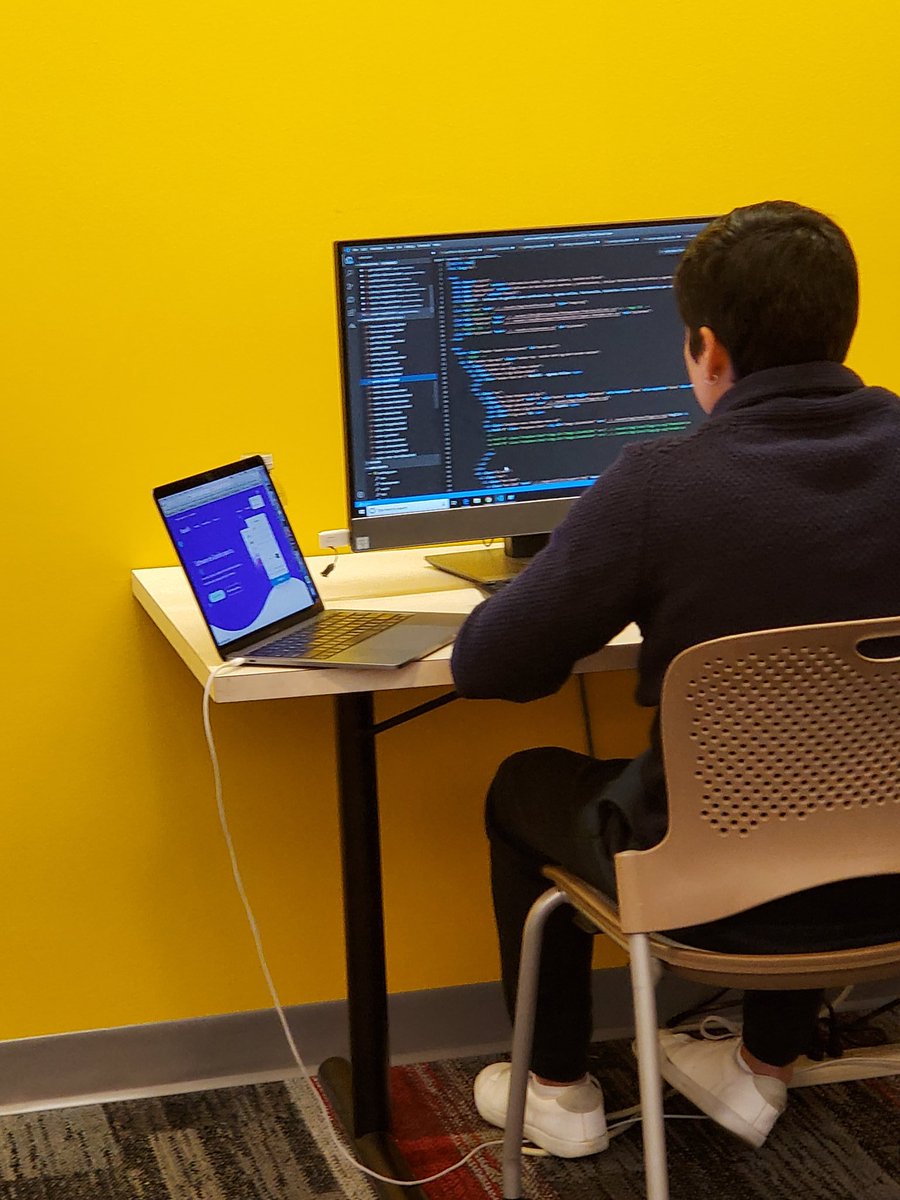 unioncconline's tweet photo. Coding happening at the new #codingstations Everyone can code! @UCCweb @DrMcM @DeanPolnariev @STEMDivisionUCC. Come to the Innovation Center's Coding Stations at the Cranford Library and test out the new powerhouse HP all-in-ones with 16GB memory and NVIDIA GeForce MX230 video. https://t.co/9RThwGaG1D