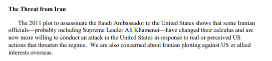 Levitt_Matt's tweet photo. @FBI @AdelAljubeir 3. #JimClapper in 2012: Arbabsiar plot targeting al-Jubeir shows that some Iranian officials “are now more willing to conduct an attack in the United States in response to real or perceived U.S. actions that threaten the regime" https://t.co/J2RUrH8VYg