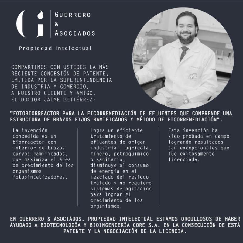 Phycore's tweet photo. Estamos muy satisfechos con el otorgamiento de esta patente!
Con este Fotobioreactor de inducción de biopelicula logramos la productividad de biomasa necesaria para ser #SuperAlgae !
Felicitaciones @JaimeGMD #AlgaePower https://t.co/WW0E9Xdx7m