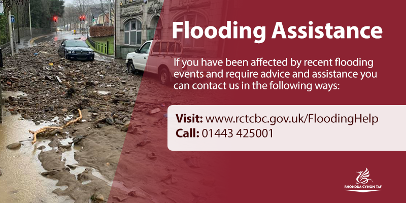 RCTCouncil's tweet photo. The Council is offering support &amp; assistance, via the Community Flood Recovery Grant – Hardship Payment, of £500 for residents &amp; £1,000 for eligible businesses which have experienced internal flooding. For more information visit:
 https://t.co/kWhD2W9EoT

#FloodingAssistanceRCT https://t.co/yhrnpj9hUa