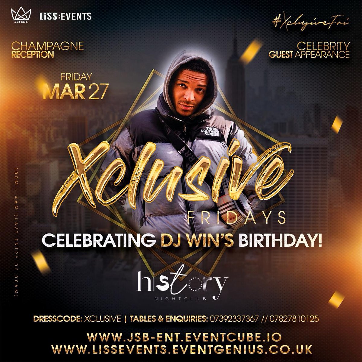 The last #XclusiveFridays was a 🎥

Come celebrate <a href="/djwinuk/">DJ WIN</a> birthday with us and party with the stars ⭐🌠