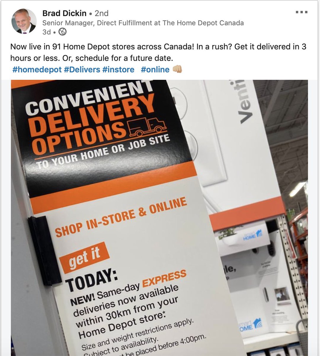 _deliverbetter's tweet image. Exciting day here at GoFor! We are proud to support Home Depot with its new Express Delivery Service! Now available at  91 stores across Vancouver, Calgary, Edmonton, and the GTA.

#ondemand #delivery #samedaydelivery #gofordelivers #homedepot #expressdelivery #innovation #cx