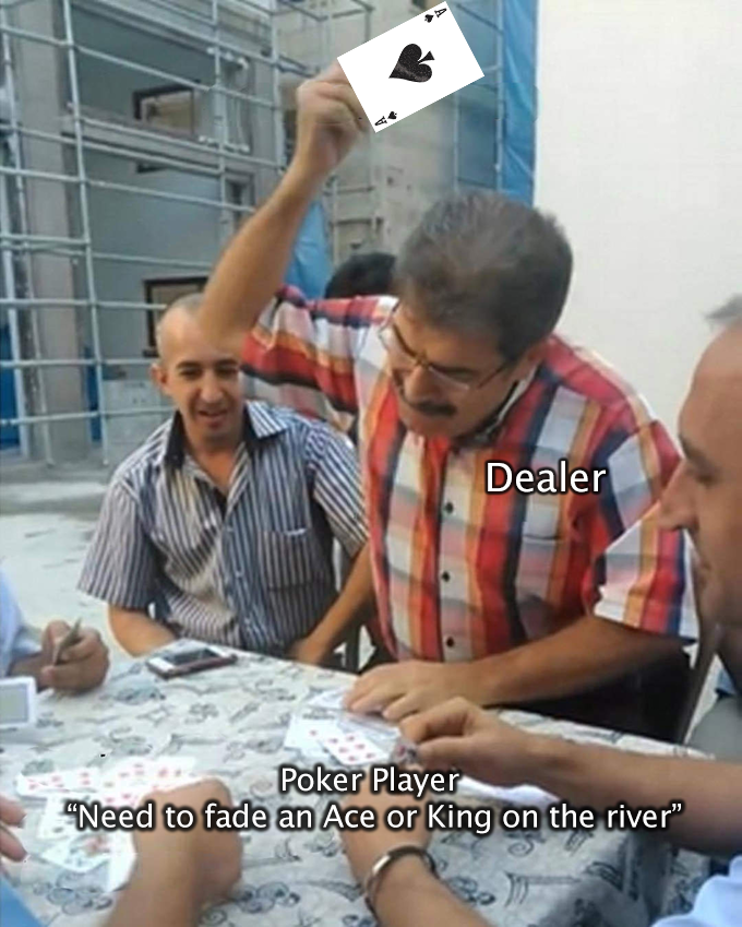 BustoPoker's tweet photo. Tag a Poker dealer that does this every time! 😠

#Poker #Pokermeme https://t.co/R3JRopCmeW