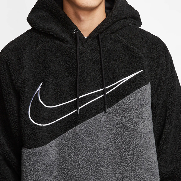 nike big swoosh sherpa jacket