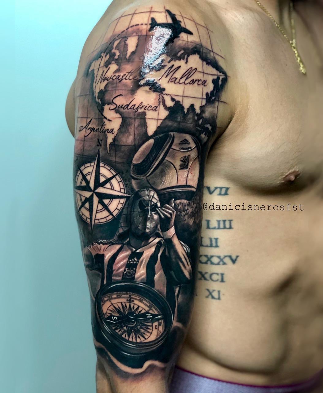 Roy Nemer on X: "Once a Geordie, always a Geordie. Jonas Gutierrez (@elgalgojonas) with a new tattoo. From Argentina to Mallorca to Newcastle to South Africa for the World Cup. https://t.co/f7jFmmgrCu" /